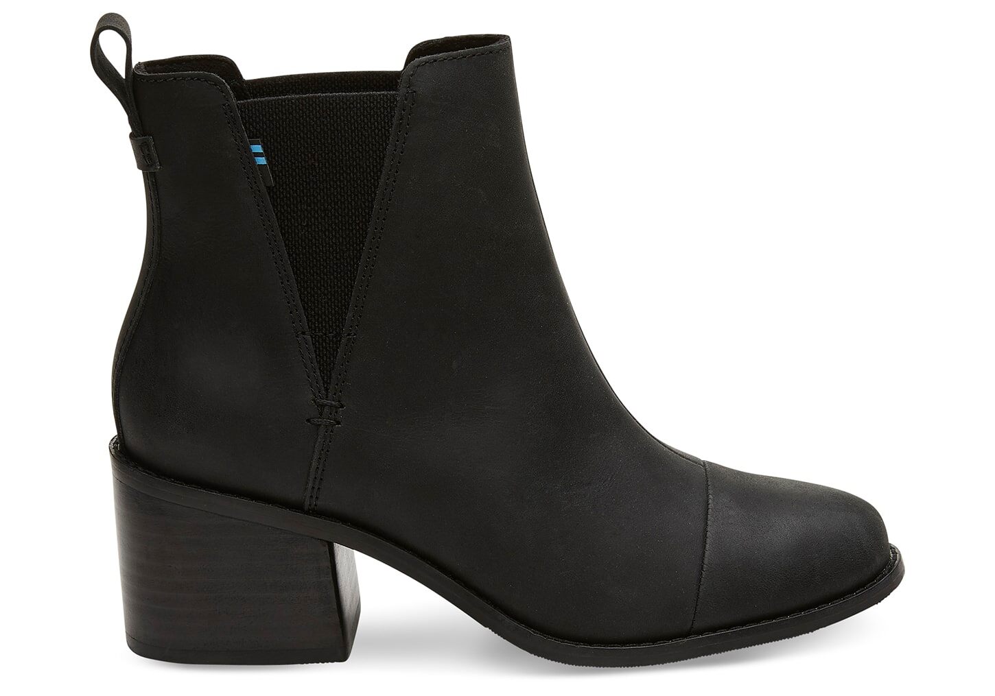 Toms Esme Leather - Womens Heels Boots - Black - NZ - 326840XOP